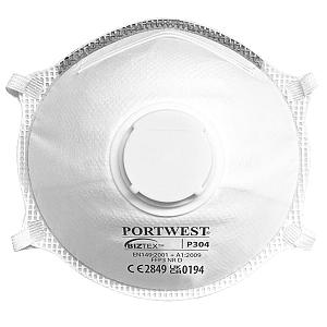 Portwest P304 - FFP3 Valved Lightweight Cup Respirator Face Mask (Pack of 10)
