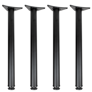 710mm Matt Black Tubular Table Legs - 4 Pack