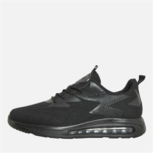 Crosshatch Mens Chiltern Trainers Black Mono