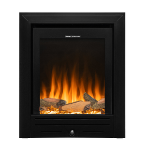 Ezee Glow Pulse Black Inset Electric Fire With Metal Trim