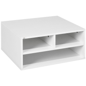 HOMCOM Three-Compartment Printer Storage Cabinet - White