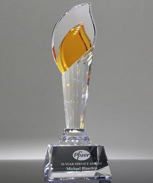 Olympic Torch Crystal Award
