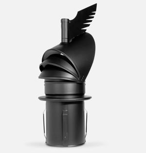 150mm Dragon Chimney Cowl Powder Black
