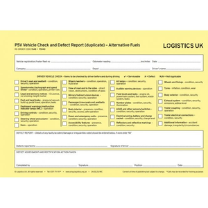 PSV Vehicle Check and Defect Report - Including Alternative Fuels (Duplicate)