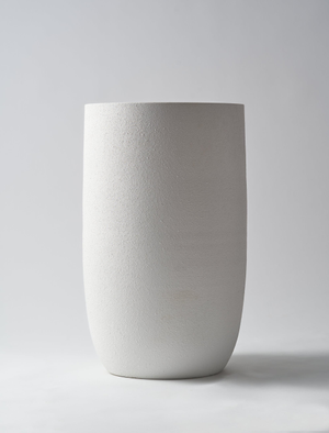 Tall Iron Pot - White