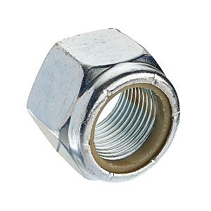 1/2" UNF Hexagon Nylon Insert Nuts, Type P, Bright Zinc Plated