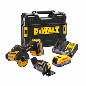 DeWalt DCS438E2T-GB 18V XR Brushless Angle Grinder 76mm with 2 x 1.7Ah Batteries