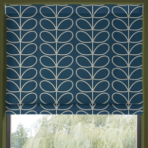 Orla Kiely Jumbo Linear Stem Made to Measure Roman Blind Marine