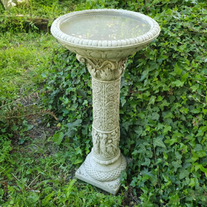 Arcadian Style Elegant Stone Cast Bird Bath