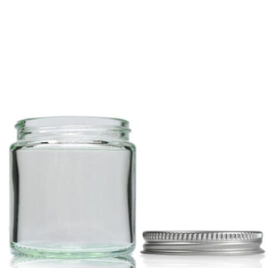 120ml Clear Glass Ointment Jar & (R3) Aluminium Cap
