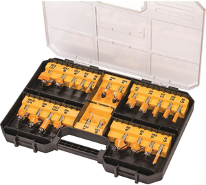 Fräs borrset DeWalt DT90017-QZ; 22 st.