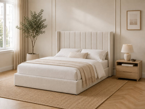 Snuggle Beds Noah 4' 6" Double Stone Grey Ottoman Bed