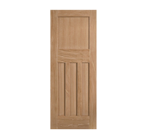 LPD DX Oak 30s Style 4 Panel Unfinished Internal Door - Height 1.98m(78") x Width 762mm(30")
