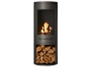 Sureflame Barilo Bio Ethanol Stove with Log Storage in Matte Black
