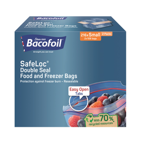 Bacofoil<sup>®</sup> SafeLoc<sup>®</sup> Small Double Seal Food and Freezer Bags | 216 Bulk Buy