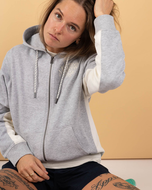 Sunburst Womens Zip Hoodie in Grey