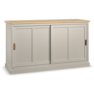 Henley Natural Oak and Stone Painted Hardwood Large Sideboard