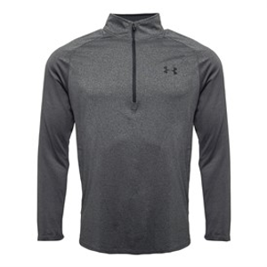 Under Armour Mens UA Tech 2.0 1/2 Zip Top Carbon Heather/Black