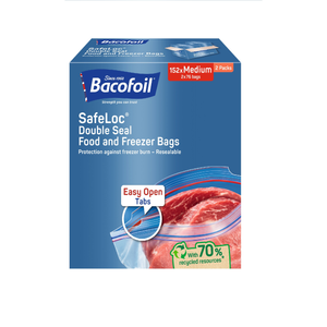 Bacofoil<sup>®</sup> SafeLoc<sup>®</sup> Medium Double Seal Food and Freezer Bags | 152 Bulk Buy