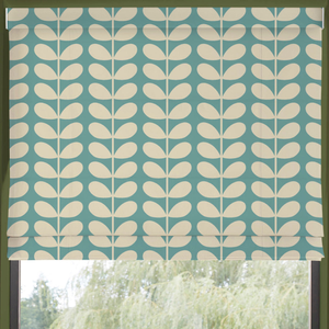 Orla Kiely Solid Stem Made to Measure Roman Blind Duckegg