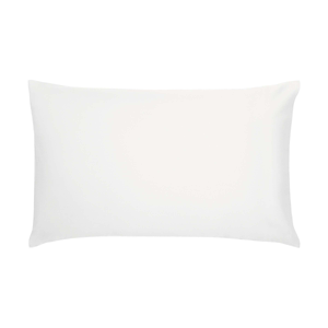 400 Thread Count Sateen Plain Dye Pair of Standard Pillowcases, White