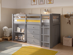 Flair Soban Shorty Midsleeper Cabin Bed with Desk