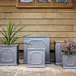 Clayfibre Chelsea Cube Planter - Silver* - 320 x 320 x 320 (H)mm