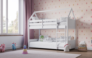 Flair Plation Low Play House Bunk Bed White