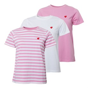 L'amore Couture Womens Drew Three Pack T-Shirts Pink