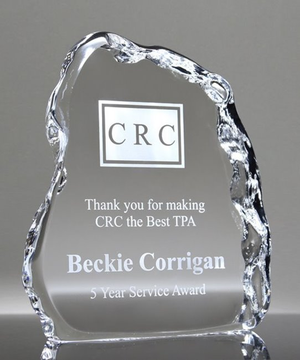 Clear Edge Crystal Iceberg Award