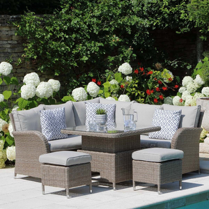 LG Outdoor Monte Carlo Sand Compact Dining Set with Adjustable Table