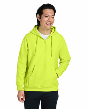 Team 365 TT97 Unisex Zone HydroSport™  Heavyweight Quarter-Zip Hooded Sweatshirt