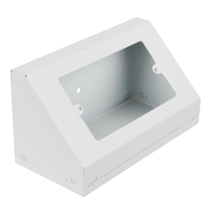 2 Gang Steel Pedestal Box White (Sold in 1's)
