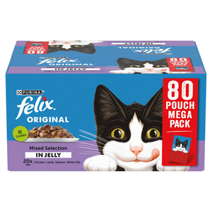 FELIX Original Mixed Selection in Jelly Wet Cat Food, 80x85g