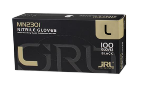 JRL Black Nitrile Gloves - Large - 100 Pack
