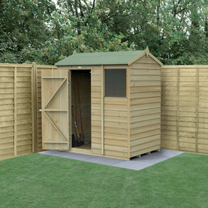 Forest 6x4 4Life Reverse Apex Shed - 1 Window - Single Door