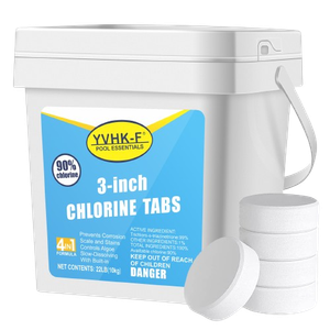 22 lbs 3 Inch Stabilized Chlorine Tablets for Sanitizing Swimming Pools, Slow Dissolving 90% available chlorine