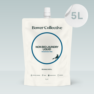 Bower Non-Bio Laundry Liquid Refill - Fragrance Free 5L Bag in Box
