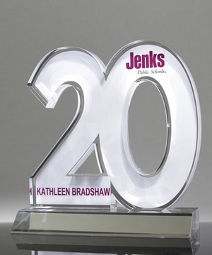 Number 20 Acrylic Award
