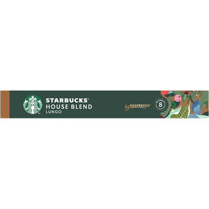 Starbucks by Nespresso House Blend Coffee Capsules Lungo Intensity 8 Medium Arabica 57 g Pack of 10