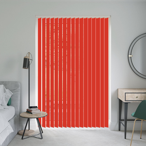 Gemini Punch Red Vertical Blinds