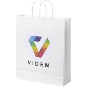 Papieren tas 80-90 g/m2 met gedraaide handvaten - L