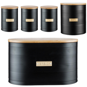 Typhoon Otto Black 5 Piece Kitchen Storage Set