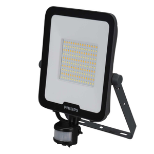 Ledinaire All-in 50W LED Tri-Colour Floodlight with PIR Black