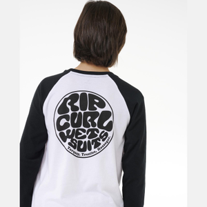Rip Curl Kids Wettie Icon Long Sleeve T-Shirt - 16 Yrs / White