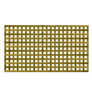 1.83M x 0.9M Privacy Square Trellis - Pressure Treated Green/Natural