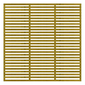 1.83M x 1.83M Slatted Trellis - Pressure Treated Green/Natural