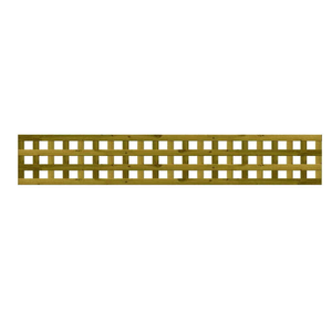 1.83M x 0.3M Privacy Square Trellis - Pressure Treated Green/Natural