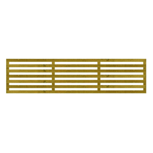 1.83M x 0.45M Slatted Trellis - Pressure Treated Green/Natural