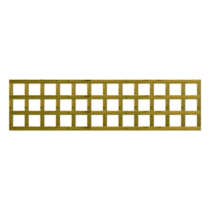 1.83M x 0.45M Traditional Square Trellis Panel - Pressure Treated Green/Natural